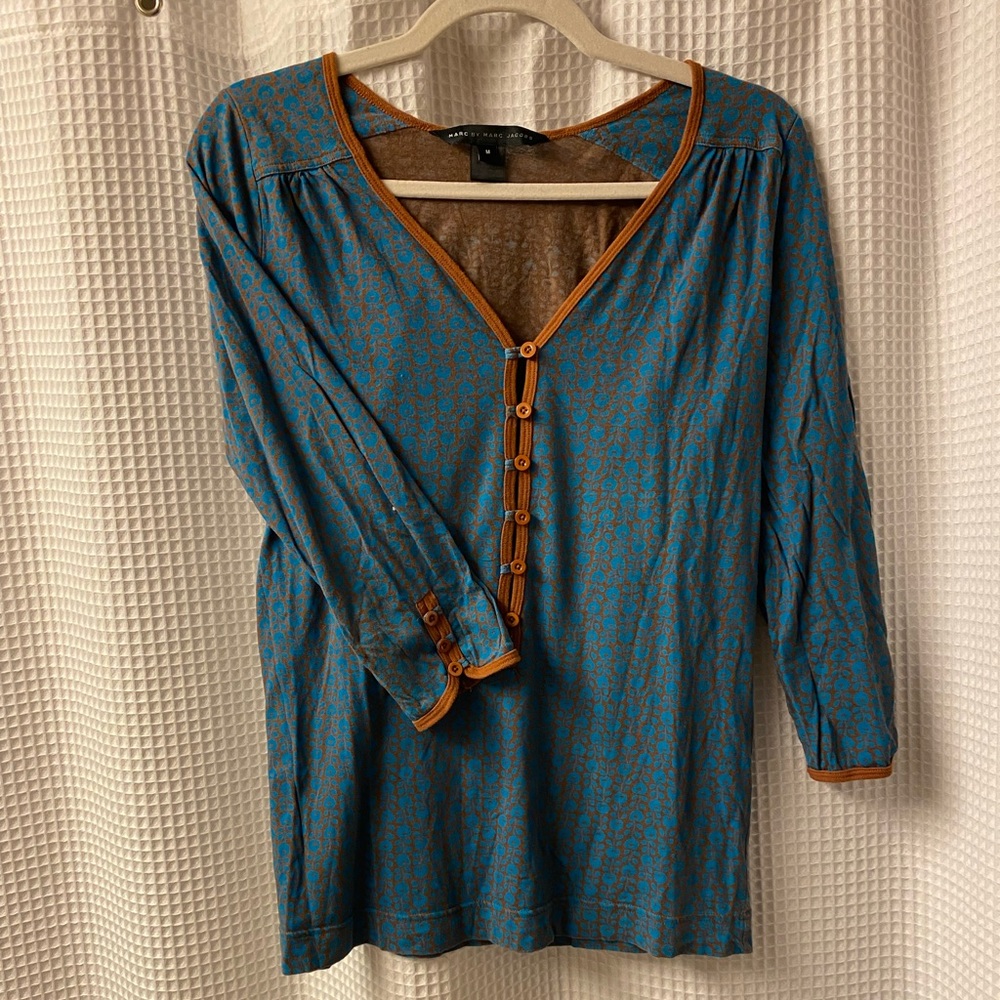 Marc by Marc Jacobs - Floral Henley - size M